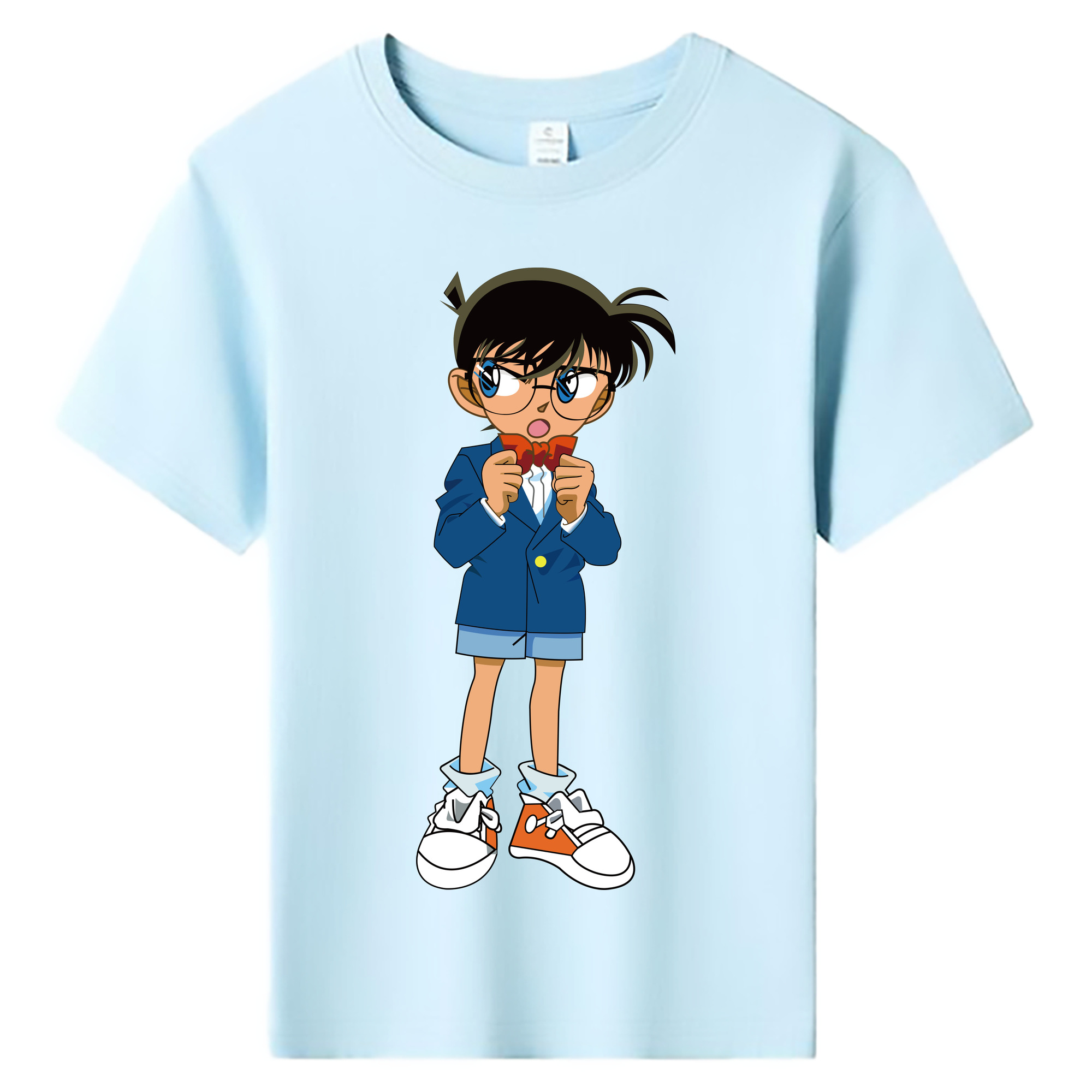（画像用） 名探偵コナン 江戸川 コナン Detective Conan Conan Edogawa 綿100％キッズTシャツ（フロントプリント）